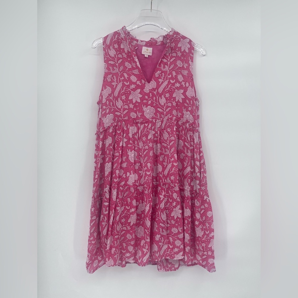 J Marie Emilia Rose ruffle tier dress size small